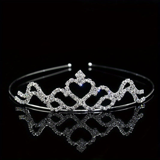 Rhinestone Headband Queen Crown Tiara Wedding Hair Accessory