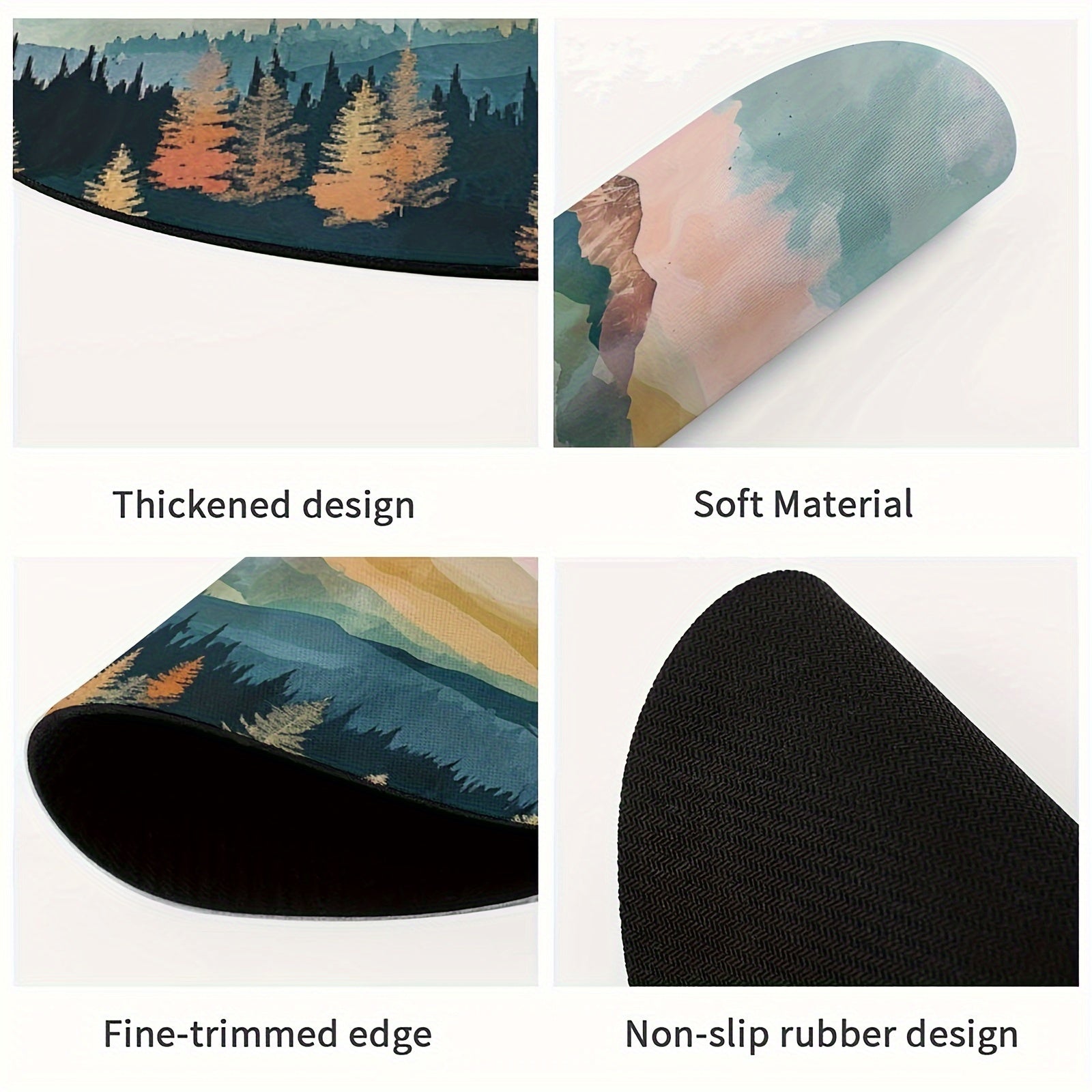 Abstract Landscape Mouse Pad Square Mouse Mat Waterproof Mousepad