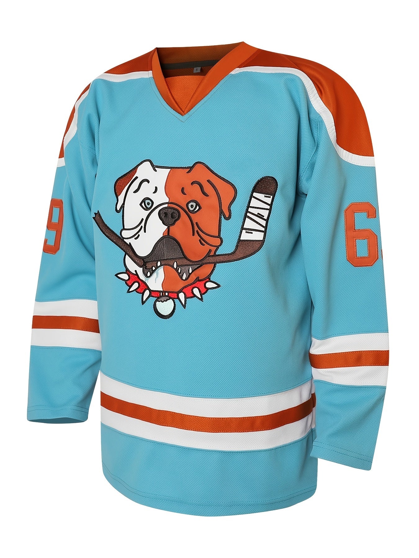 Men's Dog Pattern Hockey Jersey Long Sleeve Tee