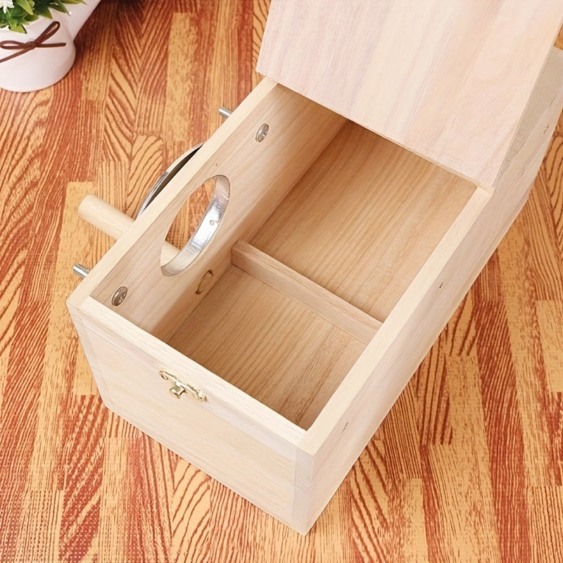 Pet Wood Box For Small Birds Nesting Bird Cage