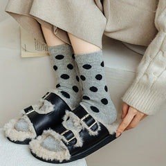 Men's Polka Dot Crew Socks Breathable Comfy Unisex Outdoor All Seasons