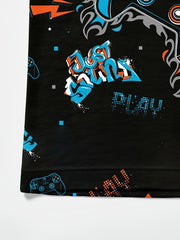 Gamepad Graphic Short Sleeve T-shirt for Kids