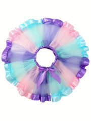 Girls Mermaid Costume Ballet Skirt Party Dance Tutu Skirt