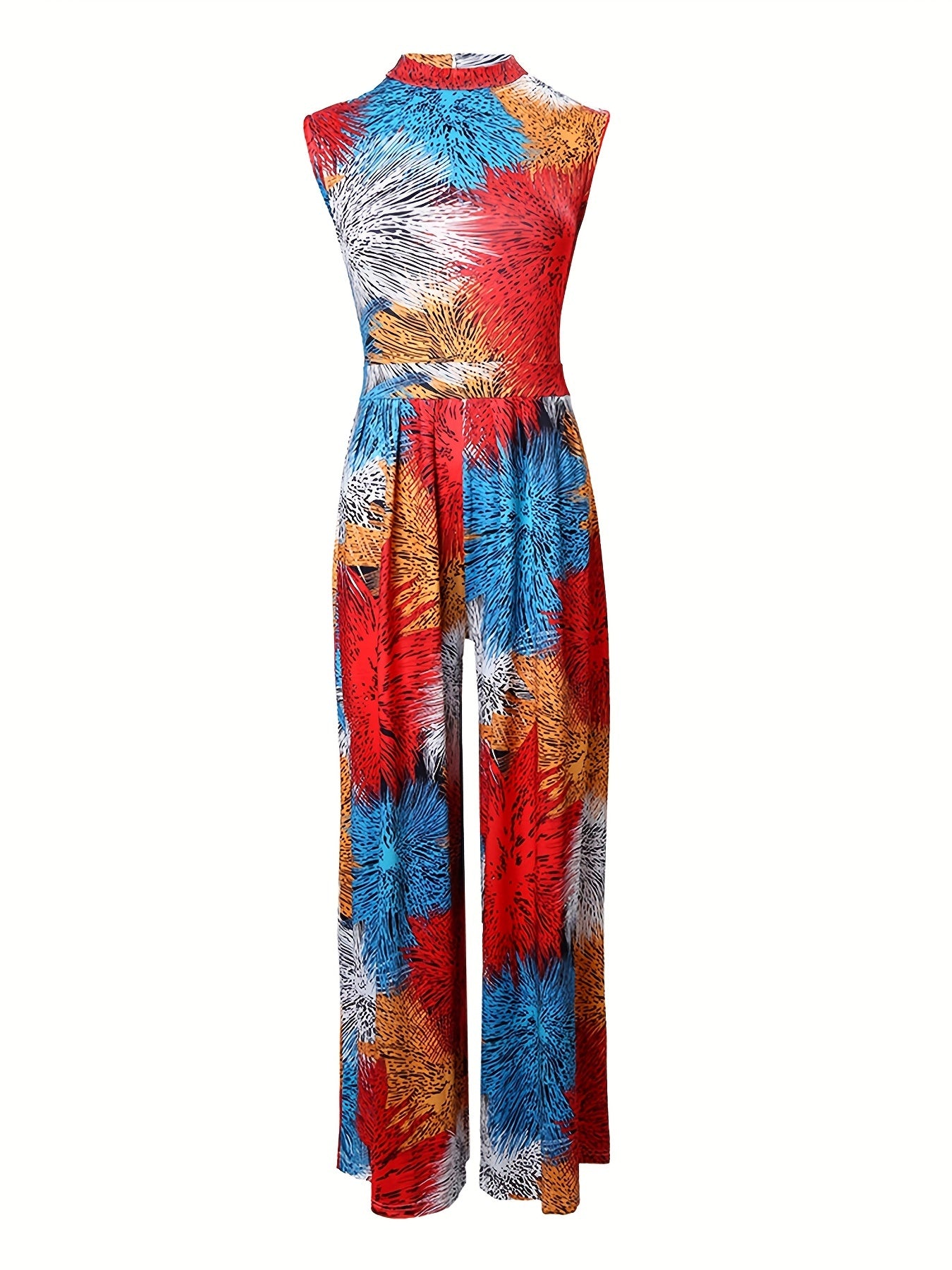 Casual Sleeveless Wide Leg Jumpsuit