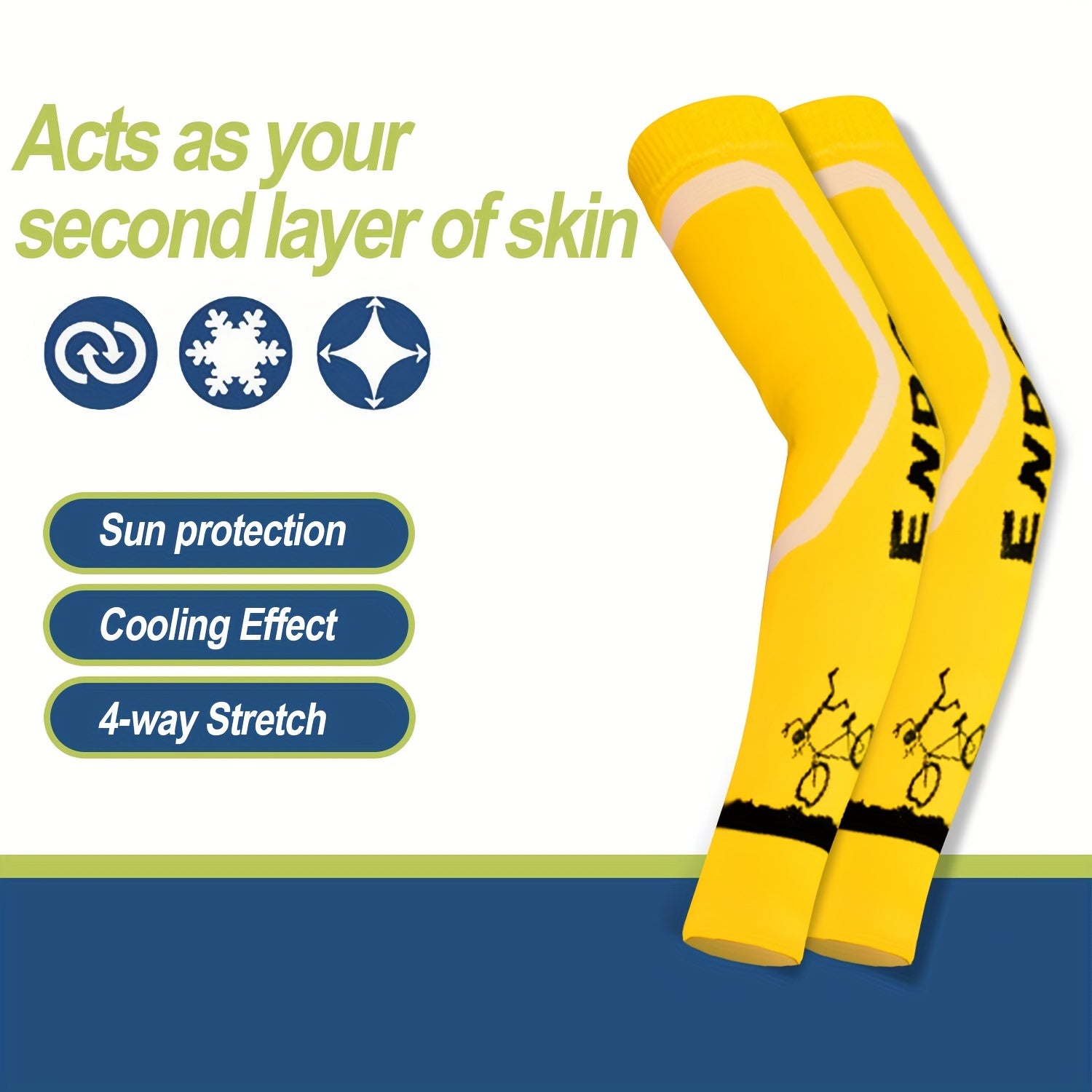 Cooling Arm Sleeves Moisture Wicking for Outdoor Driving Cycling