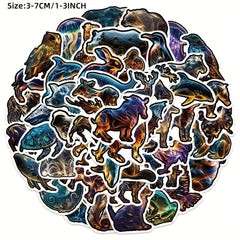 50pcs Abstract Animal Series Stickers - Waterproof DIY Graffiti Stickers