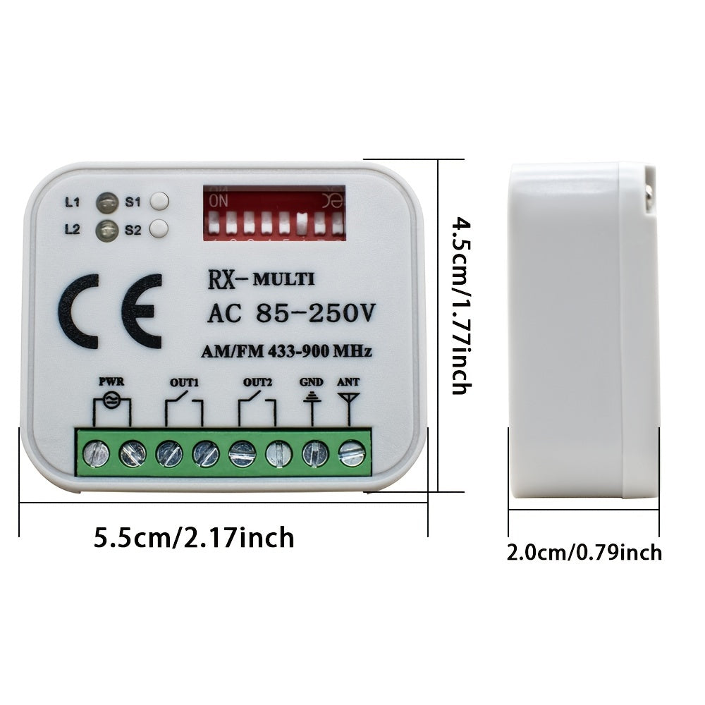 Garage Remote Control Receiver 433MHz 868MHz RX 300 900MHz AC 110V 220V