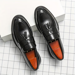 Men's Vintage Tassel Slip On Dress Shoes - Smart Casual Walking Shoes