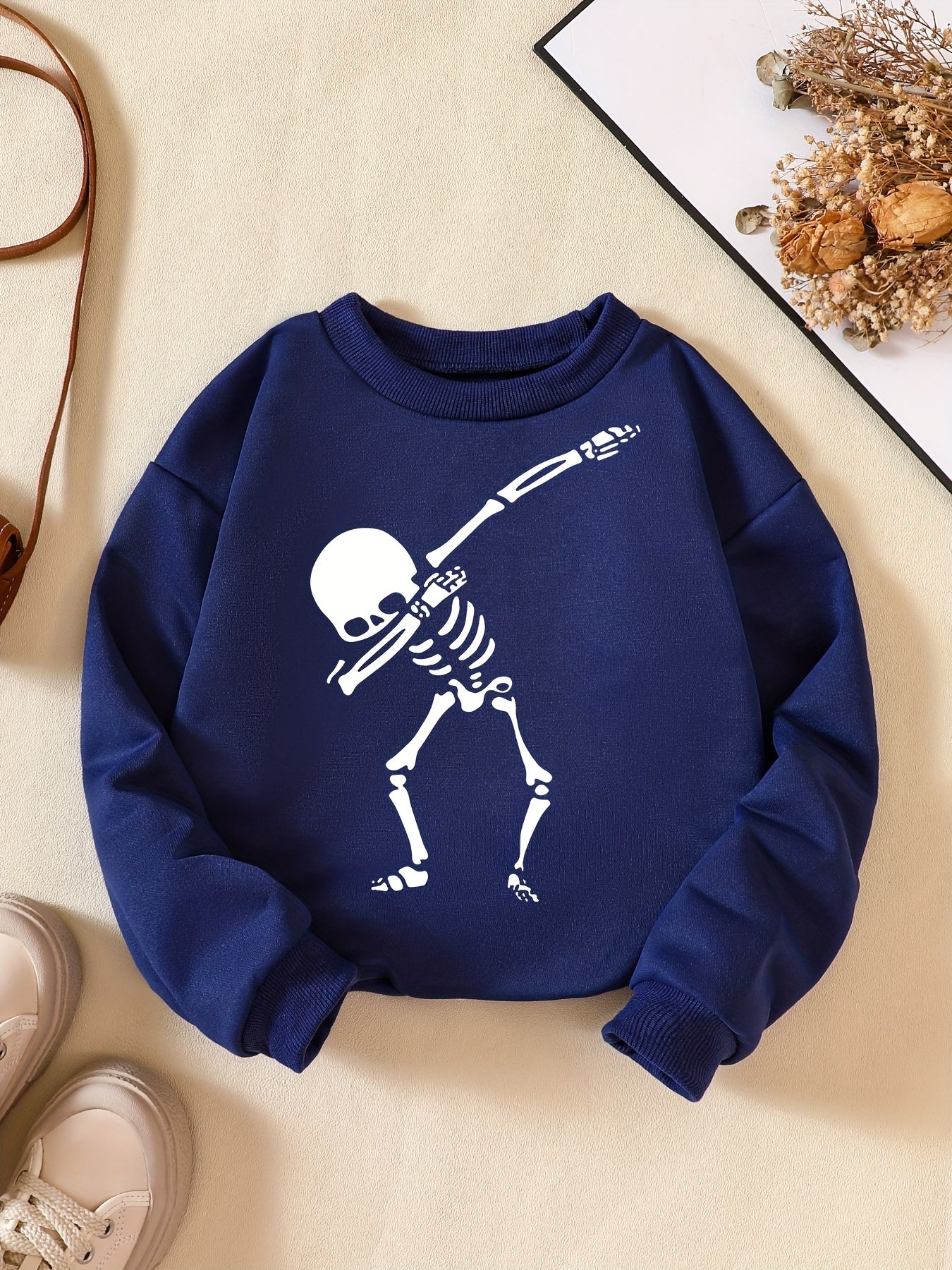 Girls' Dancing Skeleton Sweatshirt for Halloween Party