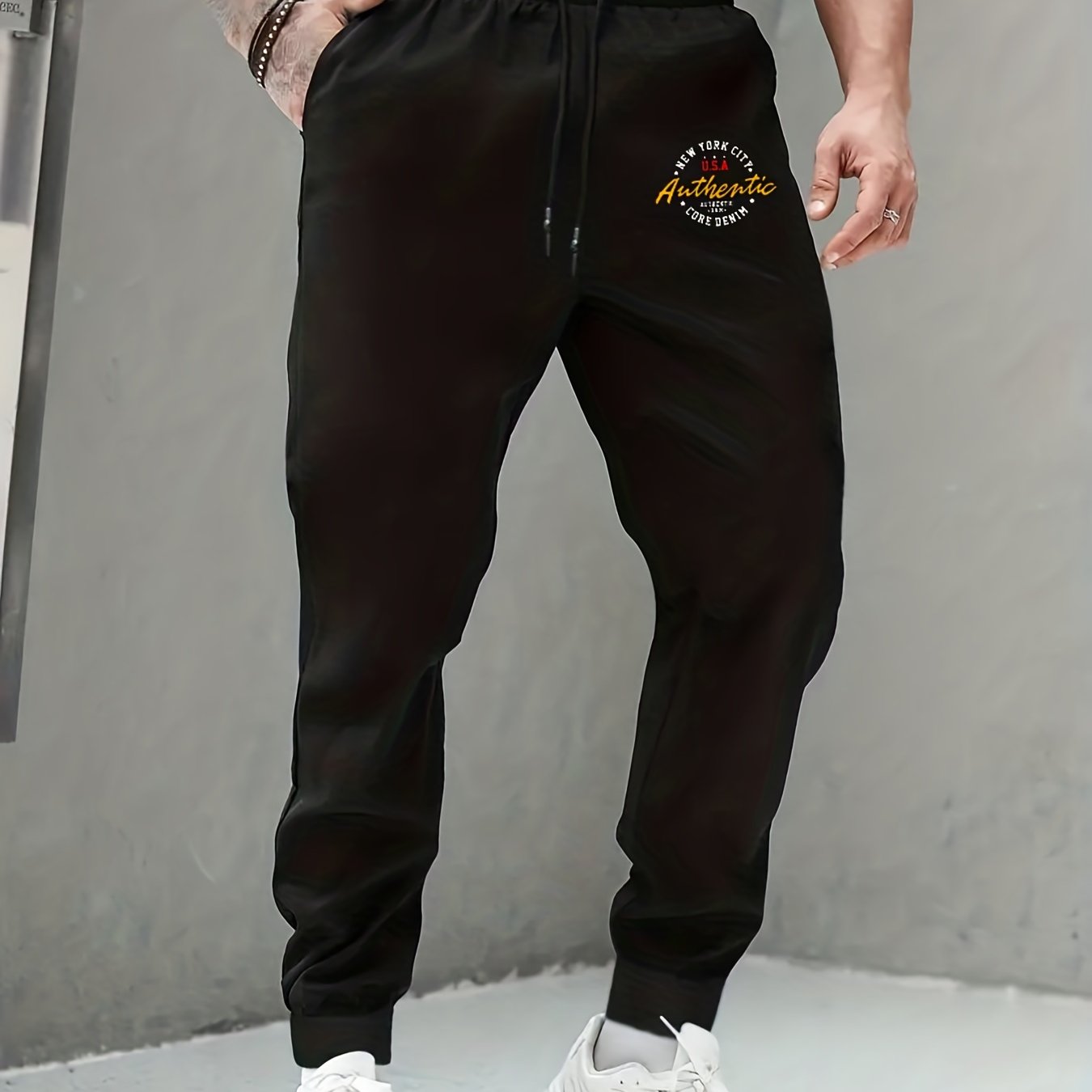 Men's Drawstring Sweatpants Pocket Jogger Pants