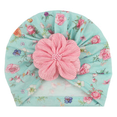 Printed Match Flower Baby Hat Four Seasons