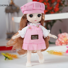 Adorable Pink Doll for Girls with Removable Clothes PVC Material