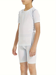Boy's Sports Quick Dry T-shirt & Shorts Set for Running Basketball