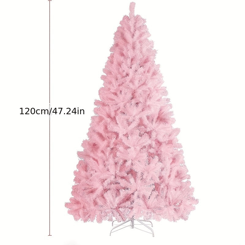 Pink Artificial Christmas Tree with Foldable Stand and 300 Tips