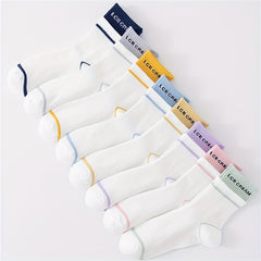 8 Pairs Letter Print Mid Tube Socks Women's Stockings