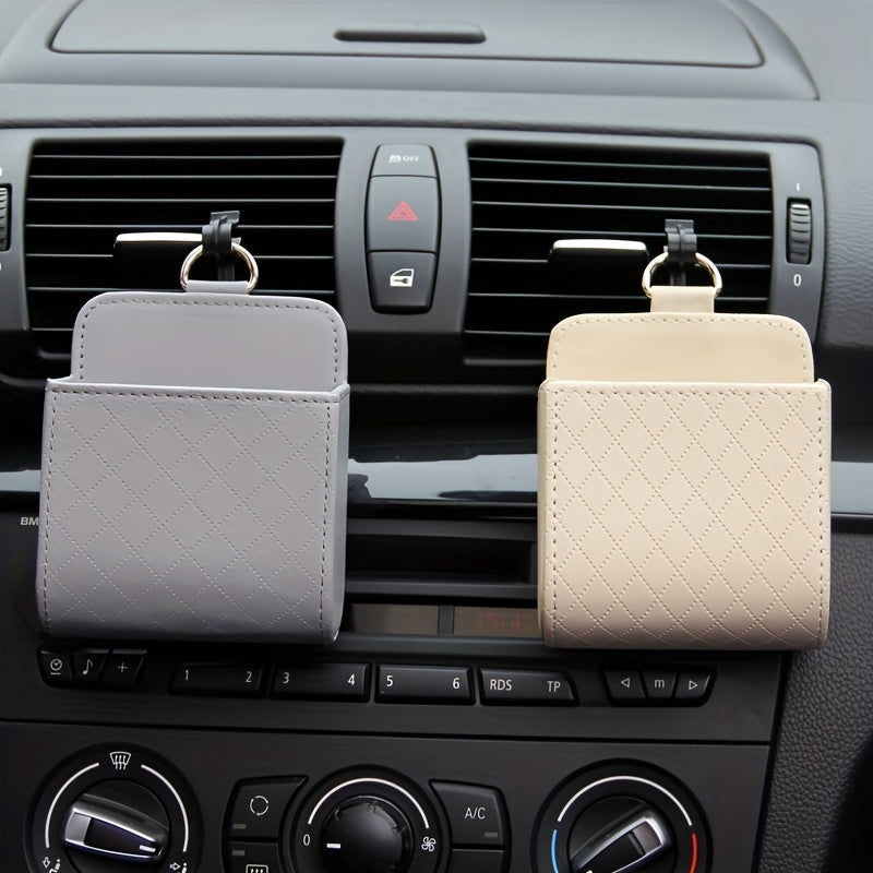Car Air Outlet Storage Bag for Mobile Phone Change Sundries