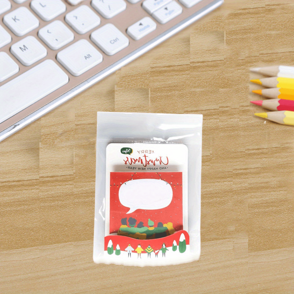 Christmas Cartoon Sticky Notes 50 Sheets Each