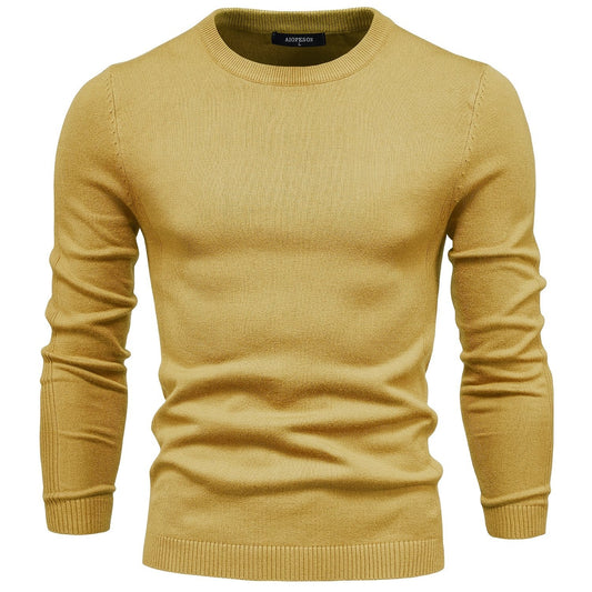 Men's Crew Neck Slim Fit Knit Sweater