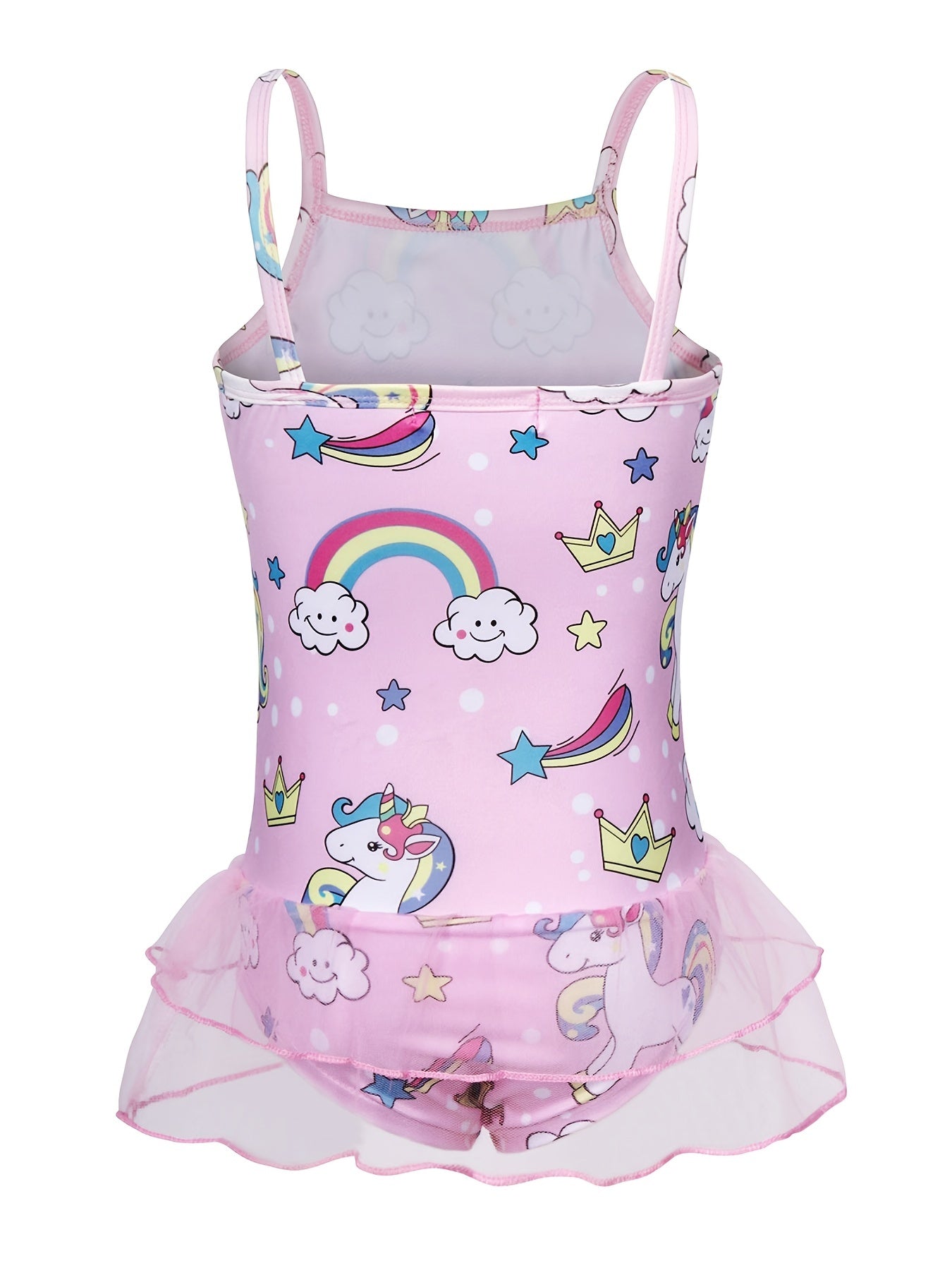Girls Unicorn Ruffle One Piece Swimsuit Summer Seaside Beach Pool Bathing Suits