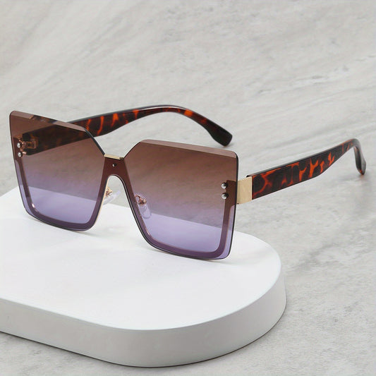 Ombre Rimless Cat Eye Sunglasses UV400 Sun Shades