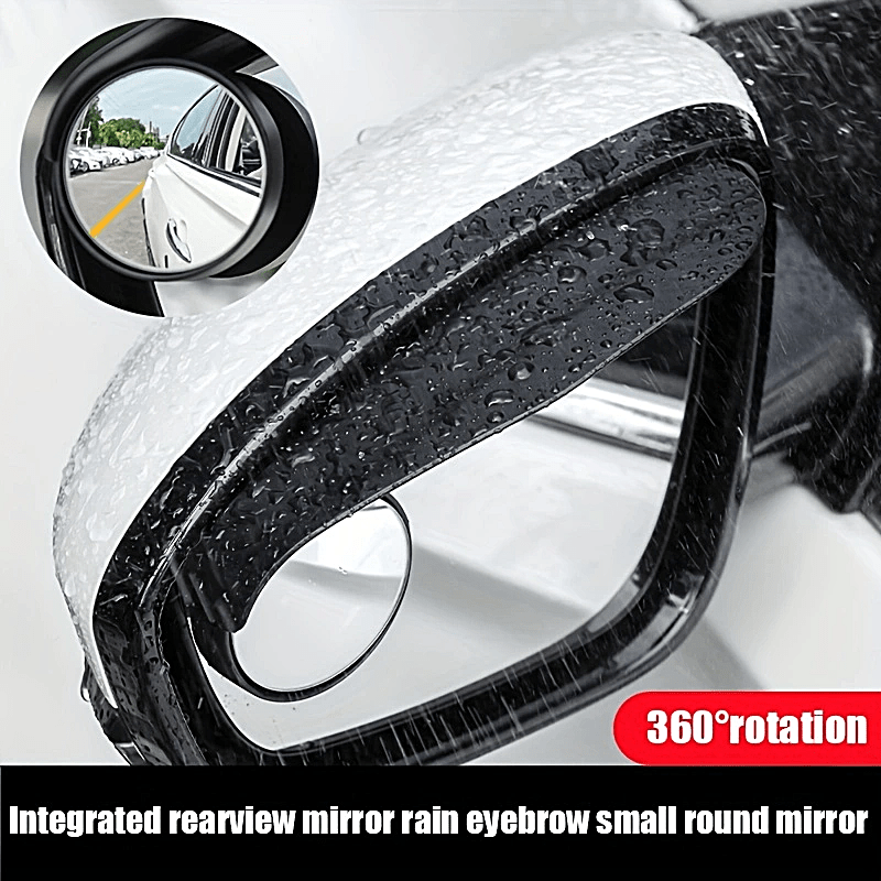 2pcs Carbon Fiber Rearview Mirrors Rain Eyebrow Blind Spot Mirror Refle