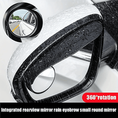 2pcs Carbon Fiber Rearview Mirrors Rain Eyebrow Blind Spot Mirror Refle