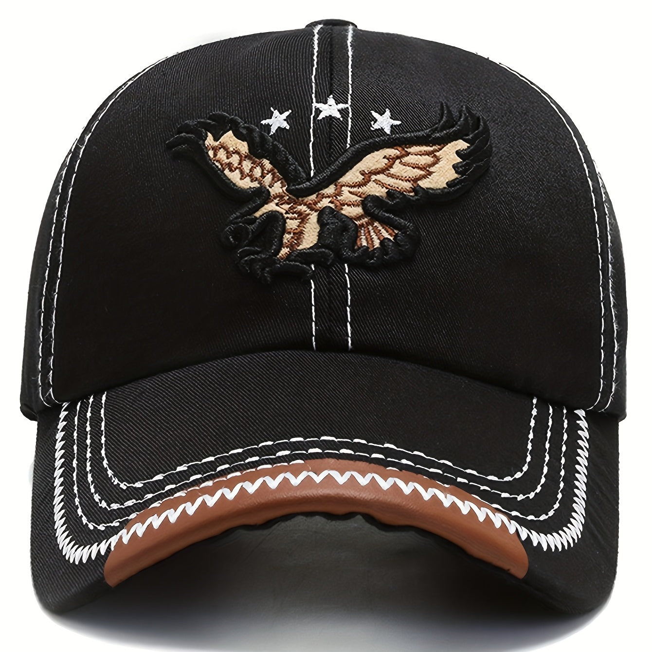 Eagle Embroidery Unisex Baseball Cap Dad Hats Adjustable