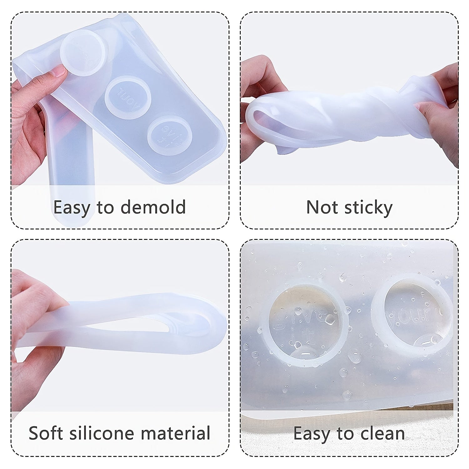 Resin Crystal Drop Glue Wine Glass Tray Beer Rack Silicone Mirror Mold