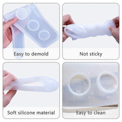 Resin Crystal Drop Glue Wine Glass Tray Beer Rack Silicone Mirror Mold