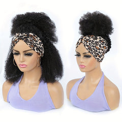 YARRA 180 Afro Kinky Curly Headband Wig Natural Human Hair Wig