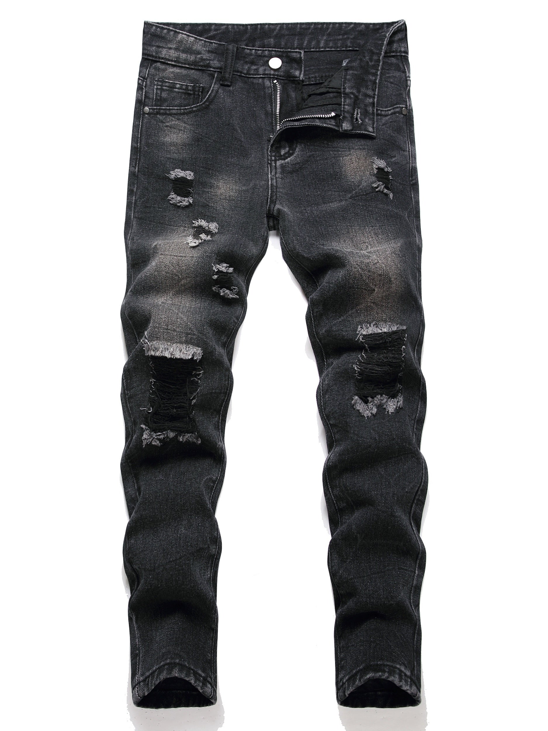 Boys Ripped Denim Jeans Long Pants Casual Kids Clothes