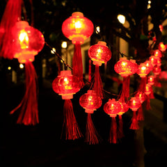 Chinese Style Red Lanterns String Lights 20LED - Party Decor