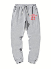 CA 58 Casual Stretch Graphic Drawstring Joggers Men's Sweatpants For Spring