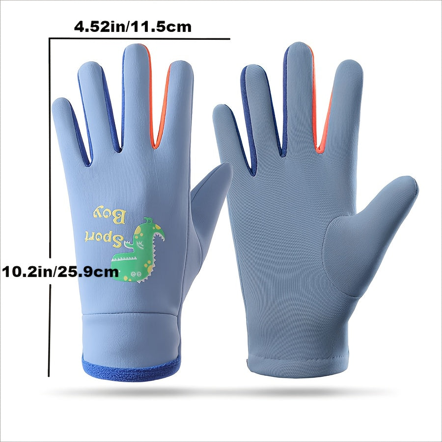 Cartoon Night Lighting Gloves for Winter Sports