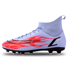 Men's Breathable Soccer Shoes High Top AG TF Cleats Football Boots