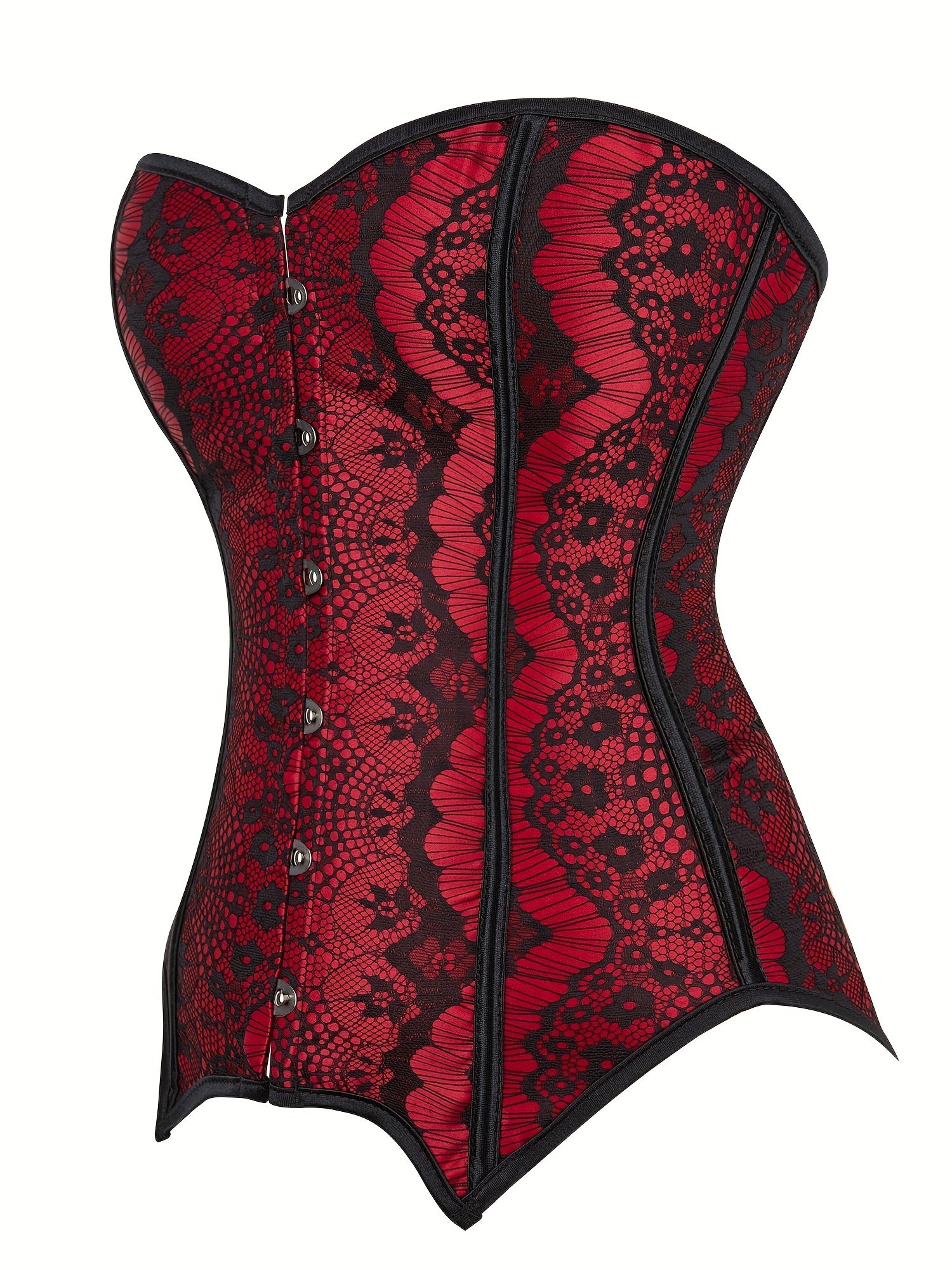 Lace Patchwork Bustier Gothic Waist Corset Shaping Top Women's Shapewear