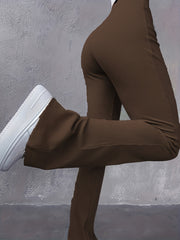 High Waisted Flared Yoga Trousers