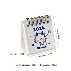 Cartoon Mini Desk Calendar Student Clock Desktop Decoration