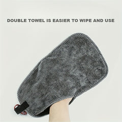 Portable Double Layer Fishing Towel Quick Dry Towel Snap Closure