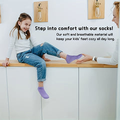 25 Pairs Girls Kids Ankle Socks Comfy Low Cut Boat Socks for Children