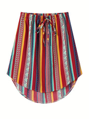 Random Print Casual Skirt for Summer & Spring Women's Clothing