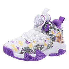 Boys' Basketball Shoes with Rotating Button