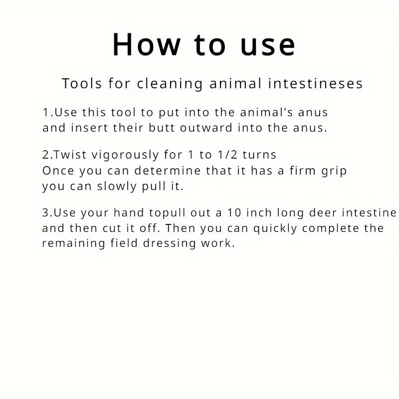 Butt Out Tool for Deer Large Livestock with Sharpener