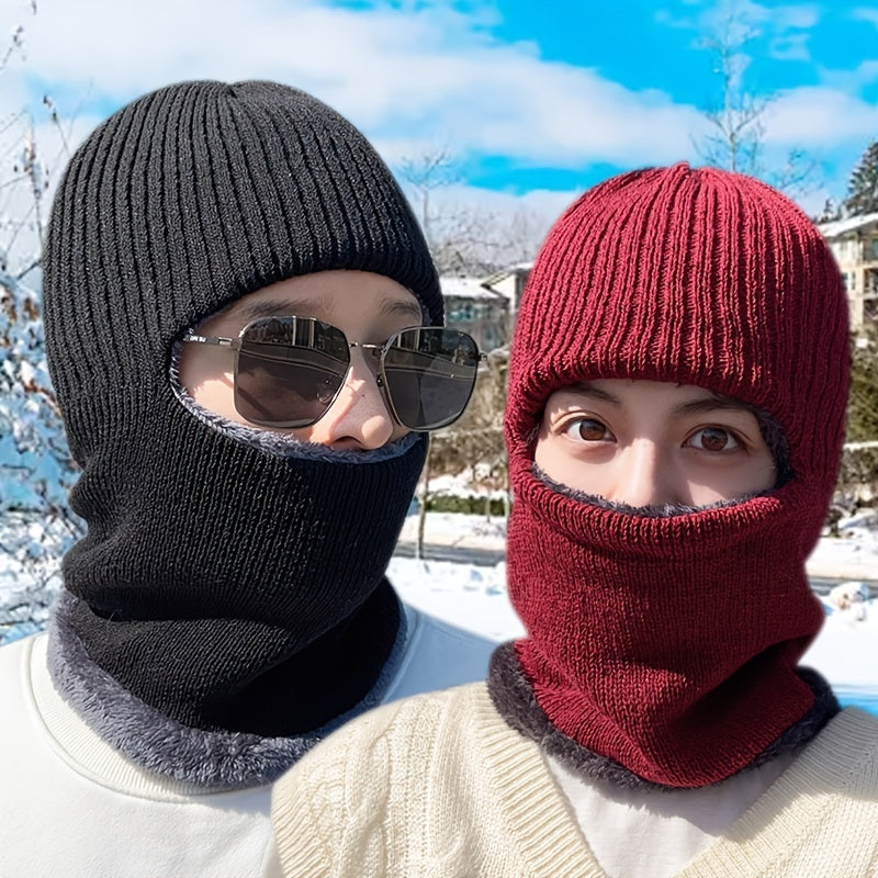 Knitted Balaclava Hat Winter Scarf Ear Protection