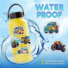100pcs Excavator Building Blocks Creative Stickers