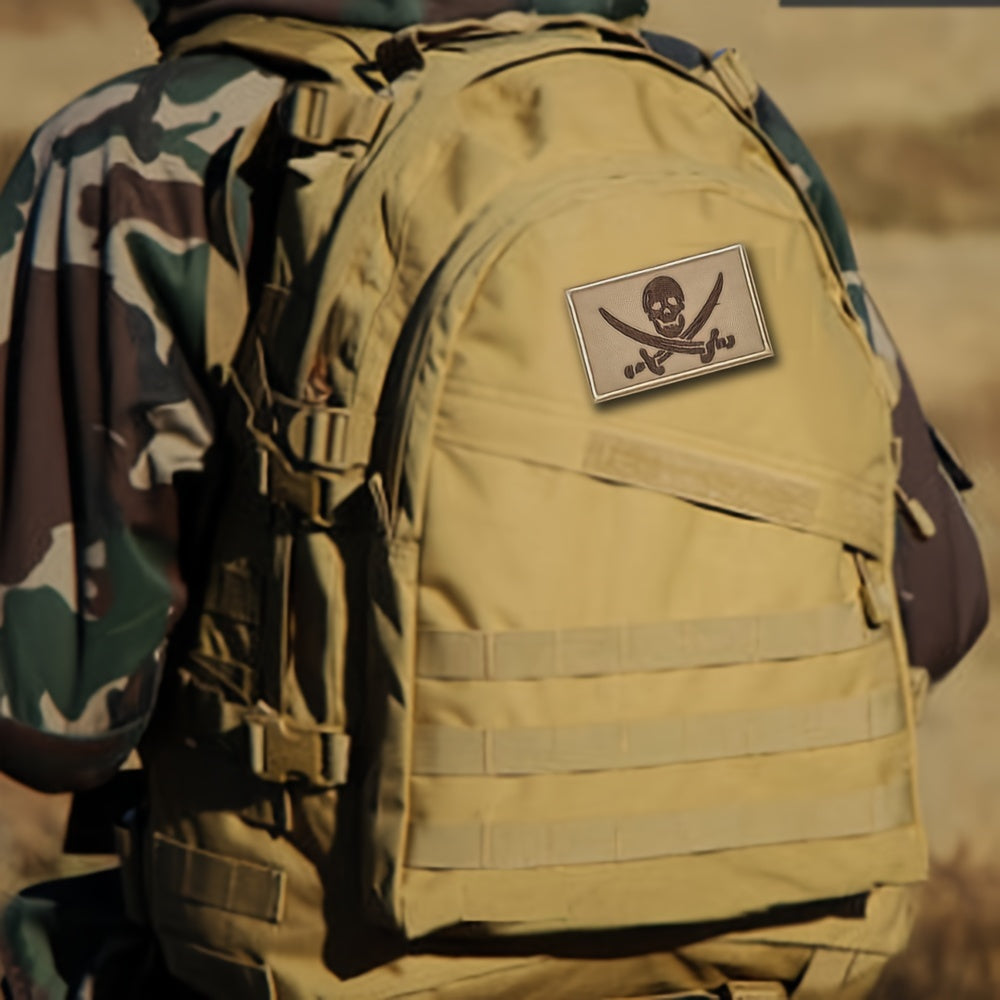 Skeleton Embroidered Morale Patch for Caps Uniforms Vests Backpacks