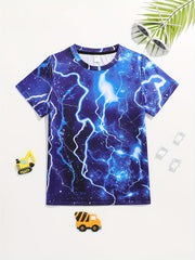 Galactic Adventure Boy's T Shirt 3D Print Active Stretch Tee