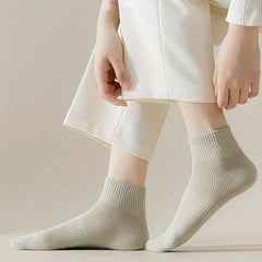 10 Pairs Solid Short Socks Women's Stockings