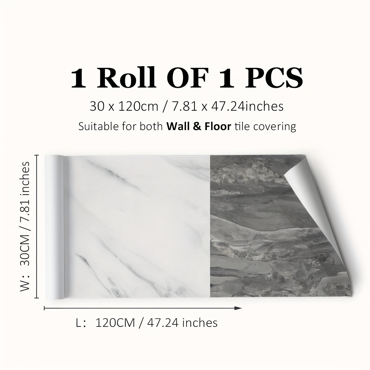 Waterproof Marble Floor Stickers Non-slip Tile Stickers