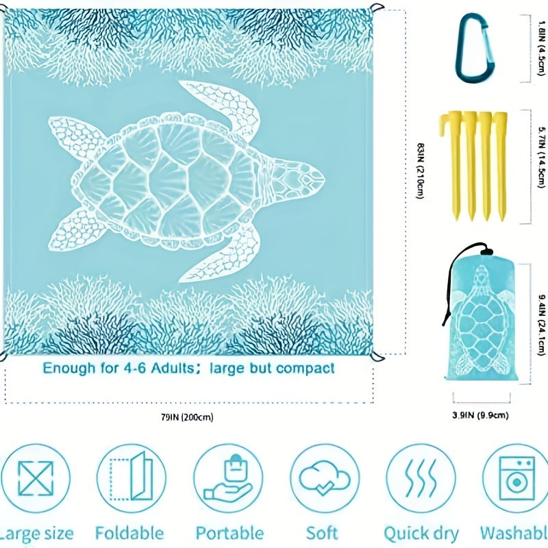 Oversized Waterproof Beach Blanket for Travel Camping Hiking Picnic
